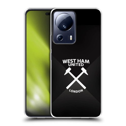West Ham United FC Hammer Marque Kit Black & White Gradient Soft Gel Case for Xiaomi 13 Lite 5G