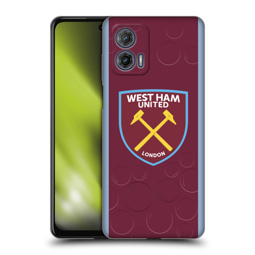 West Ham United FC 2023/24 Crest Kit Home Soft Gel Case for Motorola Moto G73 5G