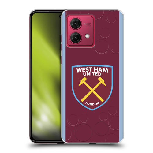 West Ham United FC 2023/24 Crest Kit Home Soft Gel Case for Motorola Moto G84 5G