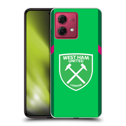 West Ham United FC 2023/24 Crest Kit Home Goalkeeper Soft Gel Case for Motorola Moto G84 5G