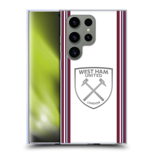 West Ham United FC 2023/24 Crest Kit Away Soft Gel Case for Samsung Galaxy S24 Ultra 5G