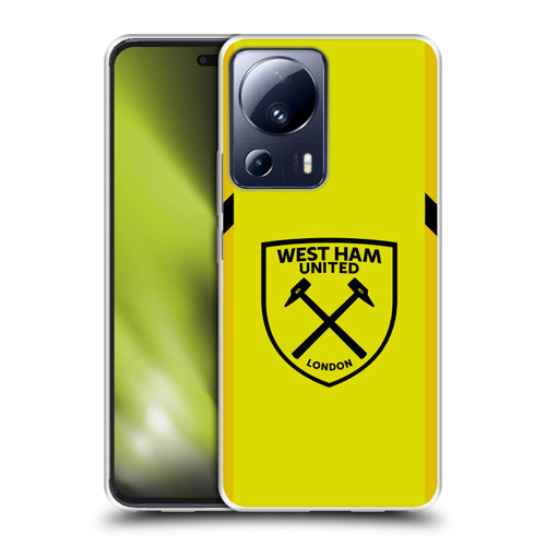 West Ham United FC 2023/24 Crest Kit Away Goalkeeper Soft Gel Case for Xiaomi 13 Lite 5G