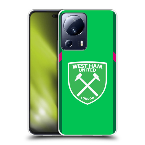 West Ham United FC 2023/24 Crest Kit Home Goalkeeper Soft Gel Case for Xiaomi 13 Lite 5G