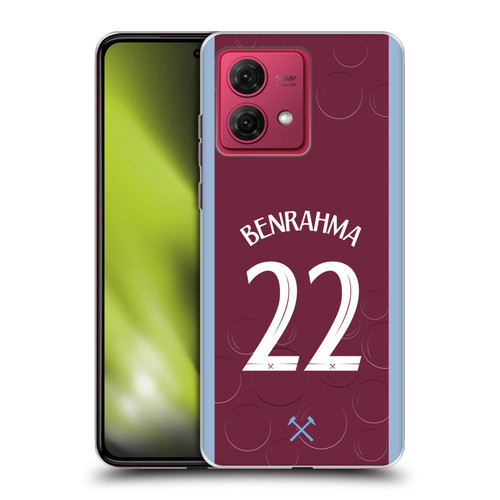 West Ham United FC 2023/24 Players Home Kit Saïd Benrahma Soft Gel Case for Motorola Moto G84 5G