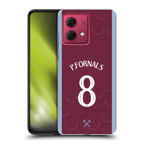 West Ham United FC 2023/24 Players Home Kit Pablo Fornals Soft Gel Case for Motorola Moto G84 5G