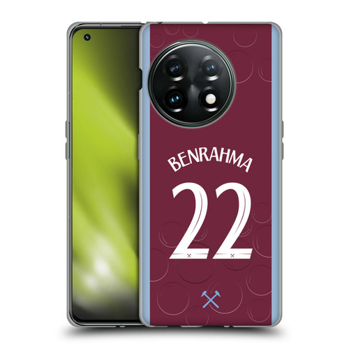 West Ham United FC 2023/24 Players Home Kit Saïd Benrahma Soft Gel Case for OnePlus 11 5G