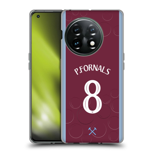 West Ham United FC 2023/24 Players Home Kit Pablo Fornals Soft Gel Case for OnePlus 11 5G