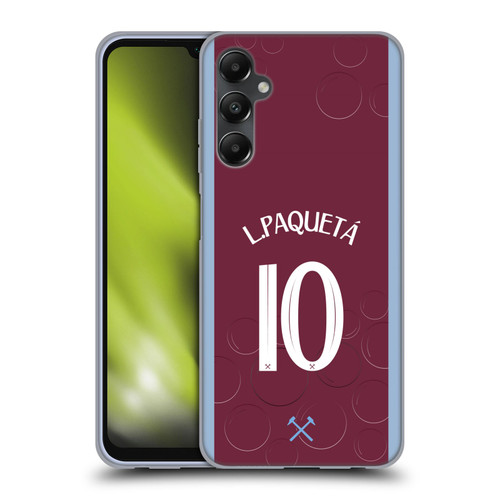 West Ham United FC 2023/24 Players Home Kit Lucas Paquetá Soft Gel Case for Samsung Galaxy A05s