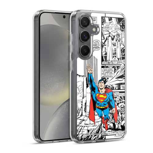Superman DC Comics Comicbook Art Flight Soft Gel Case for Samsung Galaxy S24 5G & MagSafe
