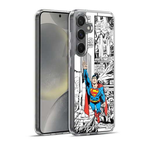 Superman DC Comics Comicbook Art Flight Soft Gel Case for Samsung Galaxy S24+ 5G & MagSafe