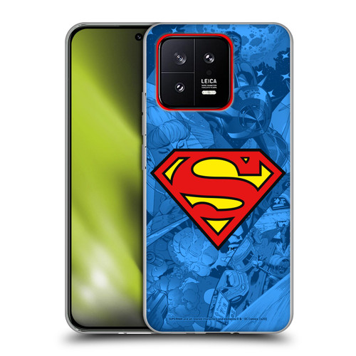 Superman DC Comics Comicbook Art Collage Soft Gel Case for Xiaomi 13 5G