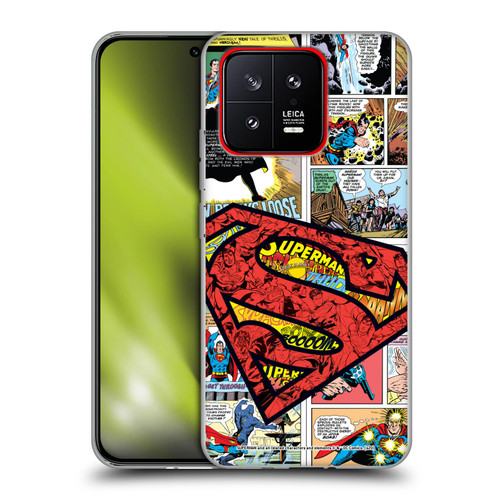Superman DC Comics Comicbook Art Oversized Logo Soft Gel Case for Xiaomi 13 5G