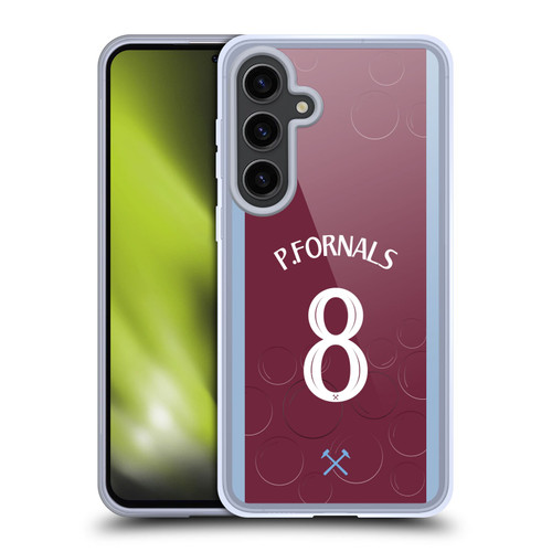 West Ham United FC 2023/24 Players Home Kit Pablo Fornals Soft Gel Case for Samsung Galaxy S24+ 5G