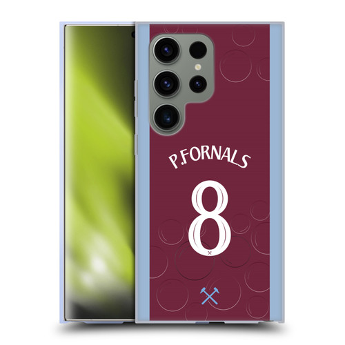 West Ham United FC 2023/24 Players Home Kit Pablo Fornals Soft Gel Case for Samsung Galaxy S24 Ultra 5G