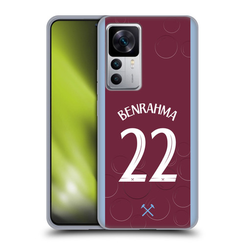 West Ham United FC 2023/24 Players Home Kit Saïd Benrahma Soft Gel Case for Xiaomi 12T 5G / 12T Pro 5G / Redmi K50 Ultra 5G