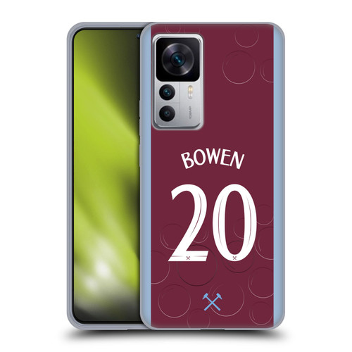 West Ham United FC 2023/24 Players Home Kit Jarrod Bowen Soft Gel Case for Xiaomi 12T 5G / 12T Pro 5G / Redmi K50 Ultra 5G