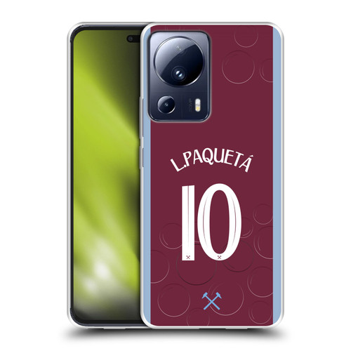 West Ham United FC 2023/24 Players Home Kit Lucas Paquetá Soft Gel Case for Xiaomi 13 Lite 5G
