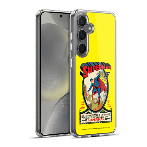 Superman DC Comics Famous Comic Book Covers Number 1 Soft Gel Case for Samsung Galaxy S24+ 5G & MagSafe