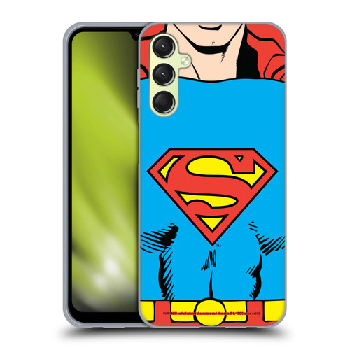 Superman DC Comics Logos Classic Costume Soft Gel Case for Samsung Galaxy A24 4G / M34 5G