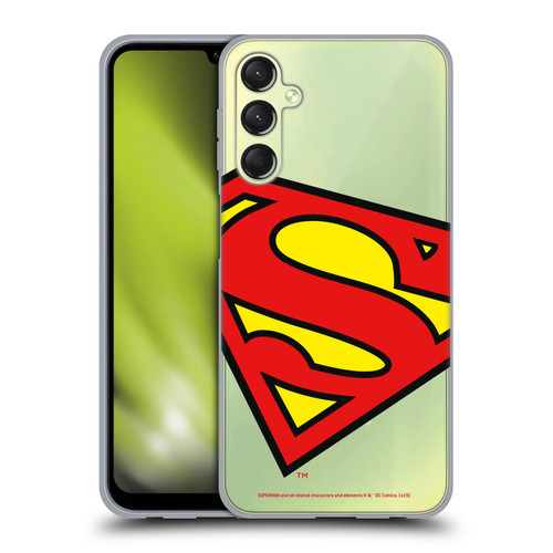 Superman DC Comics Logos Oversized Soft Gel Case for Samsung Galaxy A24 4G / M34 5G