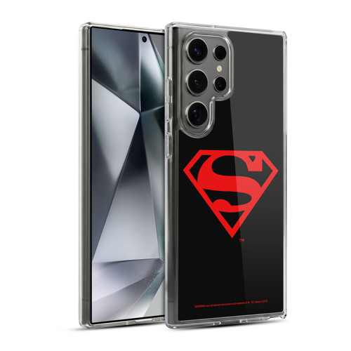 Superman DC Comics Logos Black And Red Soft Gel Case for Samsung Galaxy S24 Ultra 5G & MagSafe