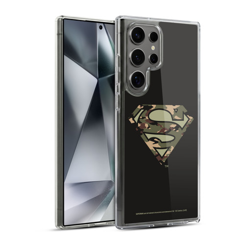 Superman DC Comics Logos Camouflage Soft Gel Case for Samsung Galaxy S24 Ultra 5G & MagSafe