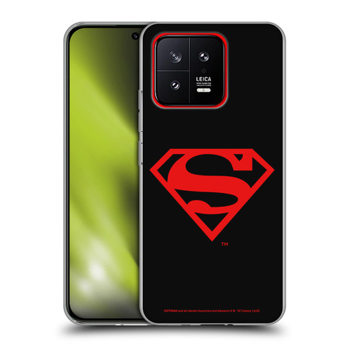 Superman DC Comics Logos Black And Red Soft Gel Case for Xiaomi 13 5G