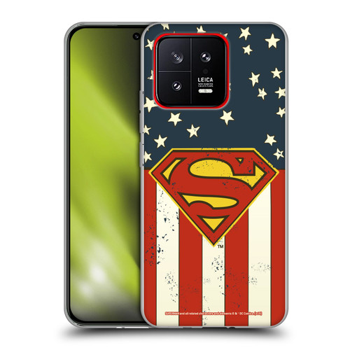 Superman DC Comics Logos U.S. Flag Soft Gel Case for Xiaomi 13 5G