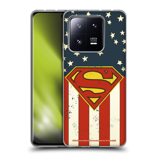 Superman DC Comics Logos U.S. Flag Soft Gel Case for Xiaomi 13 Pro 5G