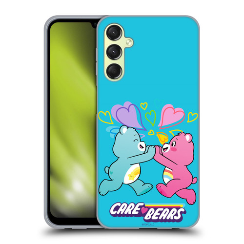 Care Bears Characters Funshine, Cheer And Grumpy Group 2 Soft Gel Case for Samsung Galaxy A24 4G / Galaxy M34 5G