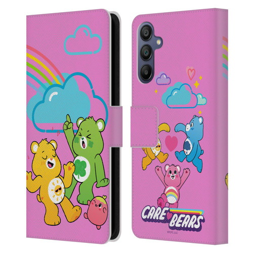 Care Bears Characters Funshine, Cheer And Grumpy Group Leather Book Wallet Case Cover For Samsung Galaxy A15