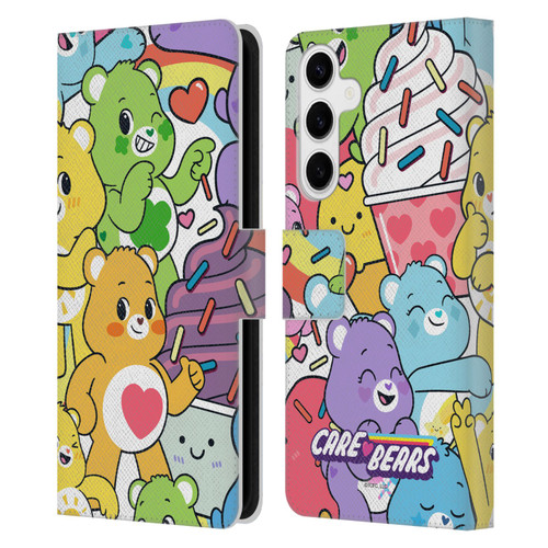 Care Bears Sweet And Savory Character Pattern Leather Book Wallet Case Cover For Samsung Galaxy S24+ 5G