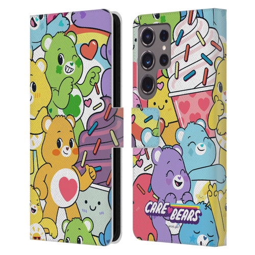 Care Bears Sweet And Savory Character Pattern Leather Book Wallet Case Cover For Samsung Galaxy S24 Ultra 5G