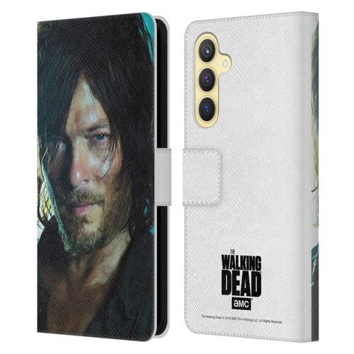 AMC The Walking Dead Characters Daryl Leather Book Wallet Case Cover For Samsung Galaxy S23 FE 5G