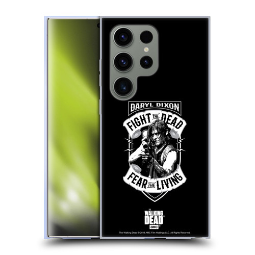 AMC The Walking Dead Daryl Dixon Biker Art RPG Black White Soft Gel Case for Samsung Galaxy S24 Ultra 5G