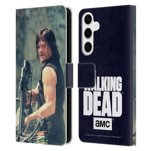 AMC The Walking Dead Daryl Dixon Archer Leather Book Wallet Case Cover For Samsung Galaxy S24+ 5G