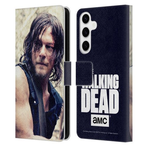 AMC The Walking Dead Daryl Dixon Half Body Leather Book Wallet Case Cover For Samsung Galaxy S24+ 5G