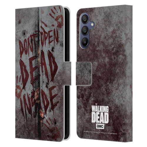 AMC The Walking Dead Typography Dead Inside Leather Book Wallet Case Cover For Samsung Galaxy A15