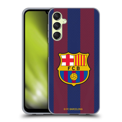 FC Barcelona 2023/24 Crest Kit Home Soft Gel Case for Samsung Galaxy A24 4G / M34 5G