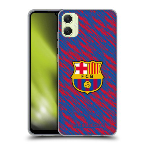 FC Barcelona Crest Patterns Glitch Soft Gel Case for Samsung Galaxy A05