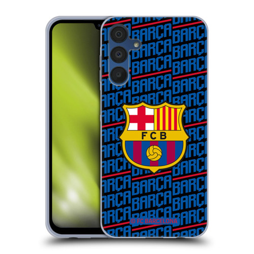 FC Barcelona Crest Patterns Barca Soft Gel Case for Samsung Galaxy A15
