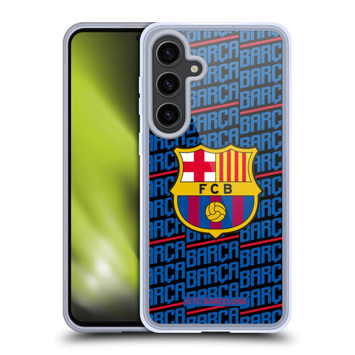 FC Barcelona Crest Patterns Barca Soft Gel Case for Samsung Galaxy S24+ 5G