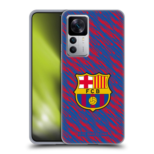 FC Barcelona Crest Patterns Glitch Soft Gel Case for Xiaomi 12T 5G / 12T Pro 5G / Redmi K50 Ultra 5G