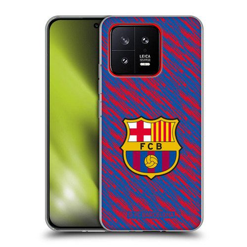 FC Barcelona Crest Patterns Glitch Soft Gel Case for Xiaomi 13 5G