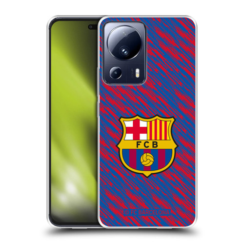FC Barcelona Crest Patterns Glitch Soft Gel Case for Xiaomi 13 Lite 5G