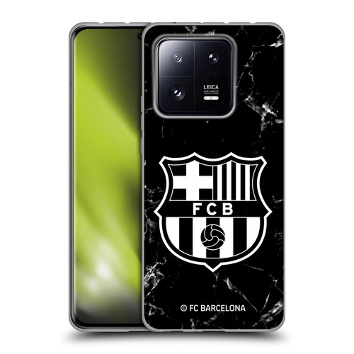 FC Barcelona Crest Patterns Black Marble Soft Gel Case for Xiaomi 13 Pro 5G