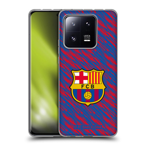 FC Barcelona Crest Patterns Glitch Soft Gel Case for Xiaomi 13 Pro 5G
