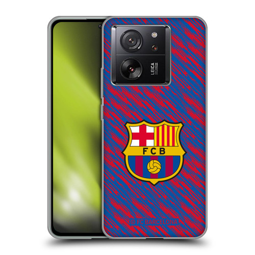 FC Barcelona Crest Patterns Glitch Soft Gel Case for Xiaomi 13T 5G / 13T Pro 5G