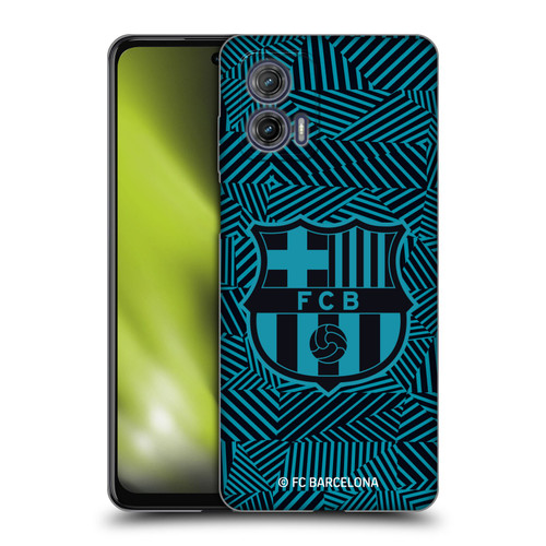 FC Barcelona Crest Black Soft Gel Case for Motorola Moto G73 5G