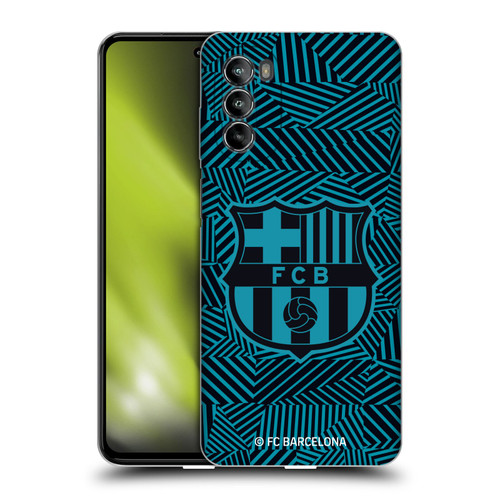 FC Barcelona Crest Black Soft Gel Case for Motorola Moto G82 5G